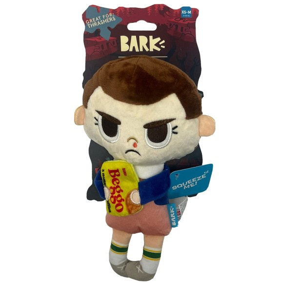 Bark Box Dog Plush Toy Netflix Stranger Things Eleven XS-M Squeaker Crinkle - Picture 1 of 7